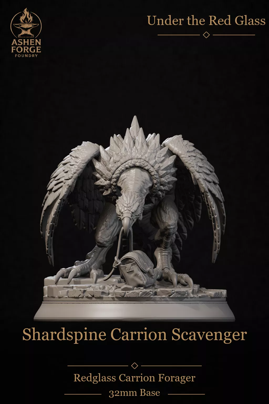 Shardspine Carrion Scavenger - Anime Fantasy Monster Miniature 3D print model