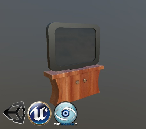 Cartoon stylized tv Free low-poly 3D model