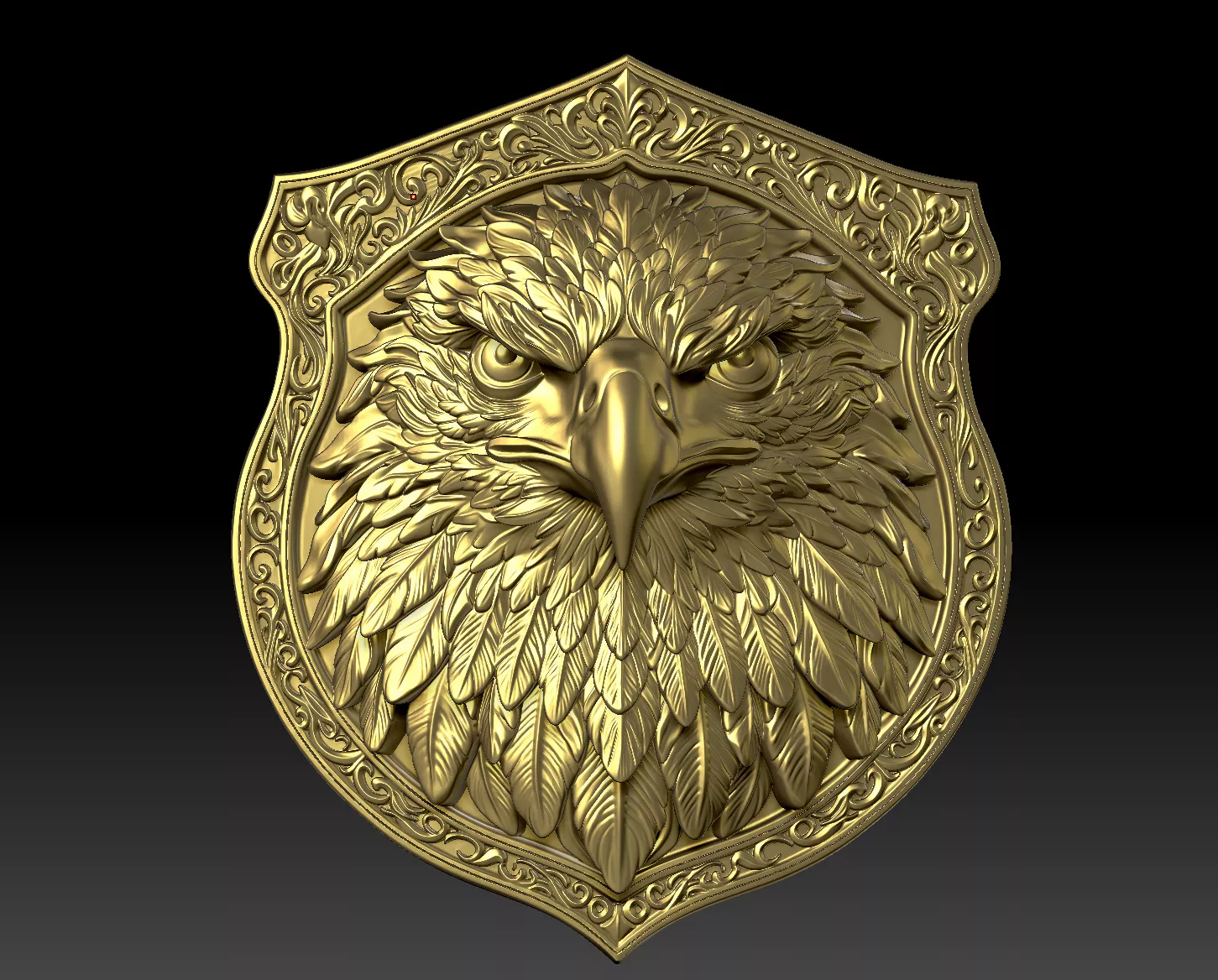 Eagle Shield Portrait Free 3D print model