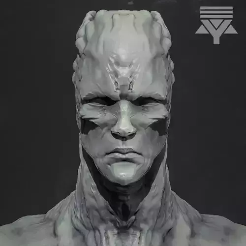 Creature bust HighPoly 