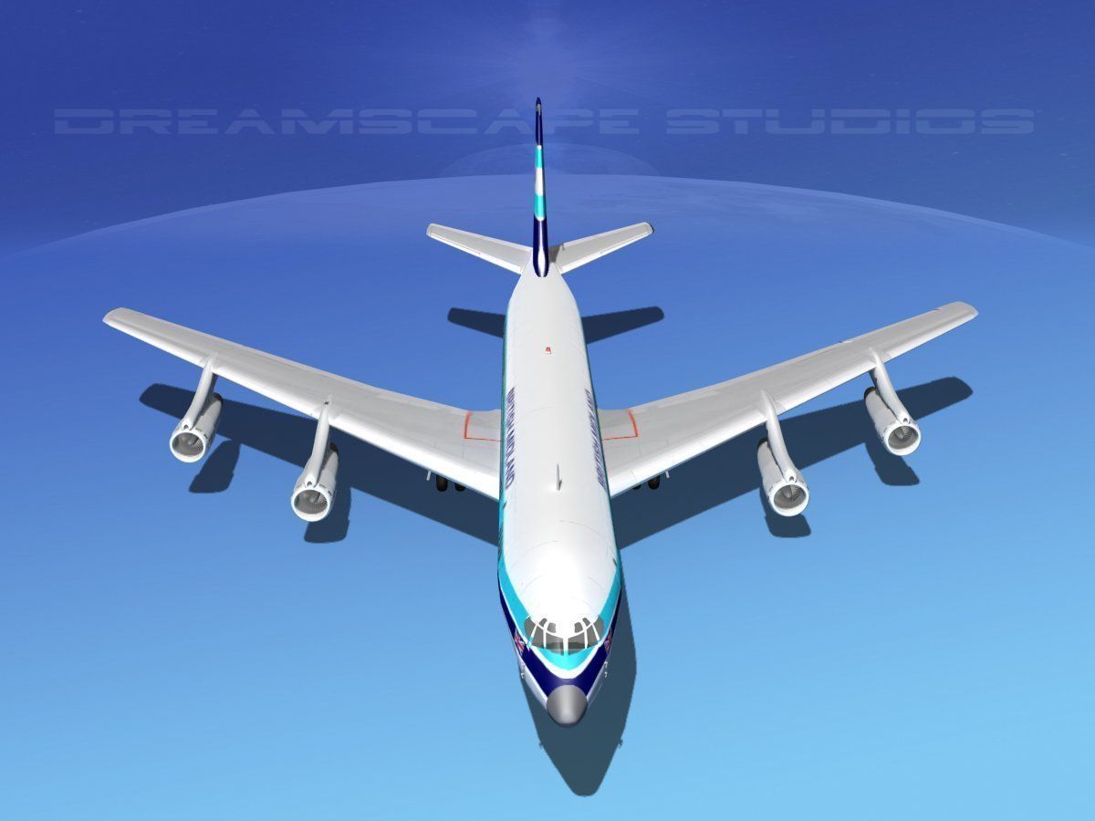 Boeing 707 British Midland 3D model_8