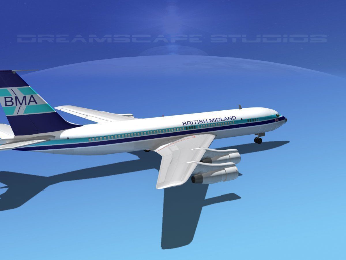 Boeing 707 British Midland 3D model_5