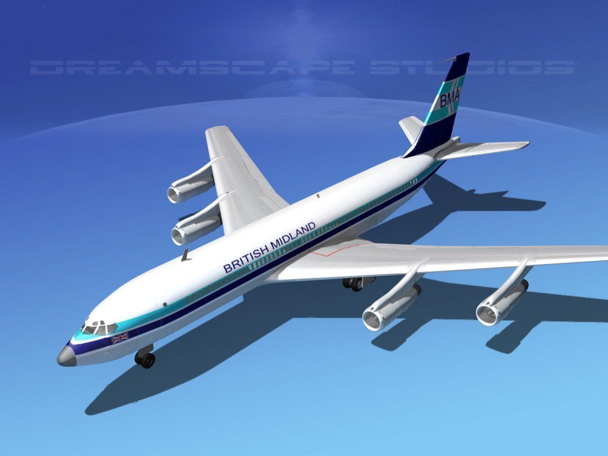 Boeing 707 British Midland 3D model_10