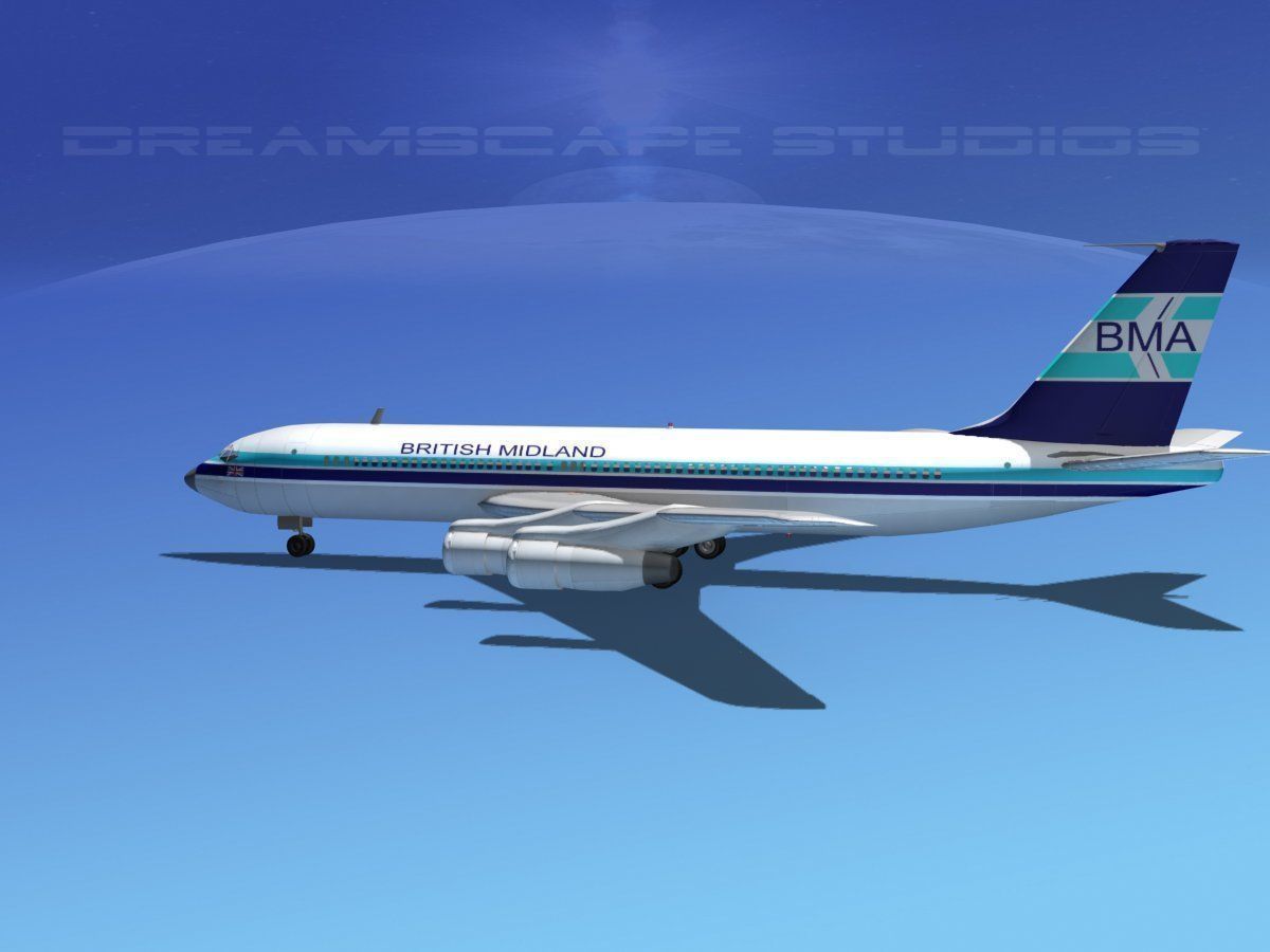 Boeing 707 British Midland 3D model_3