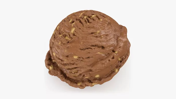 Chocolate Nut Ice Cream Scoop