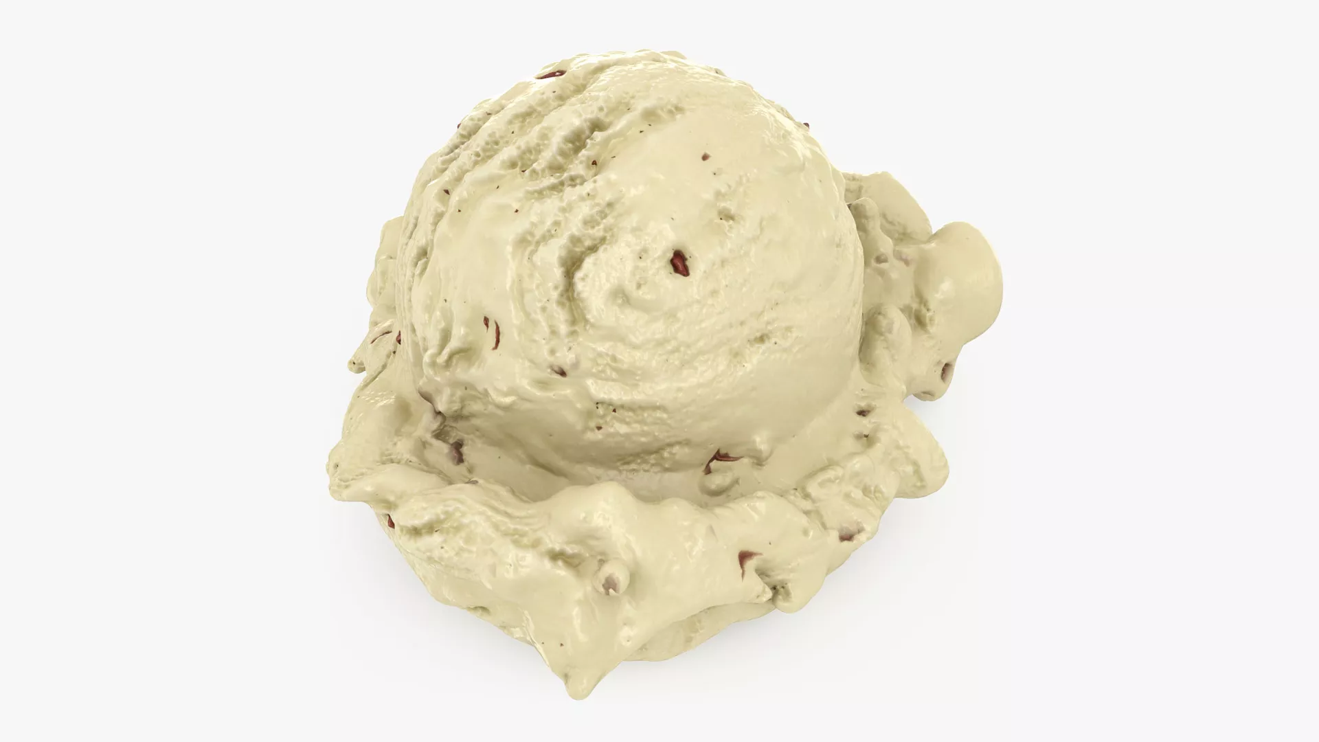 Vanilla Ice Cream Scoop Low-poly 3D model