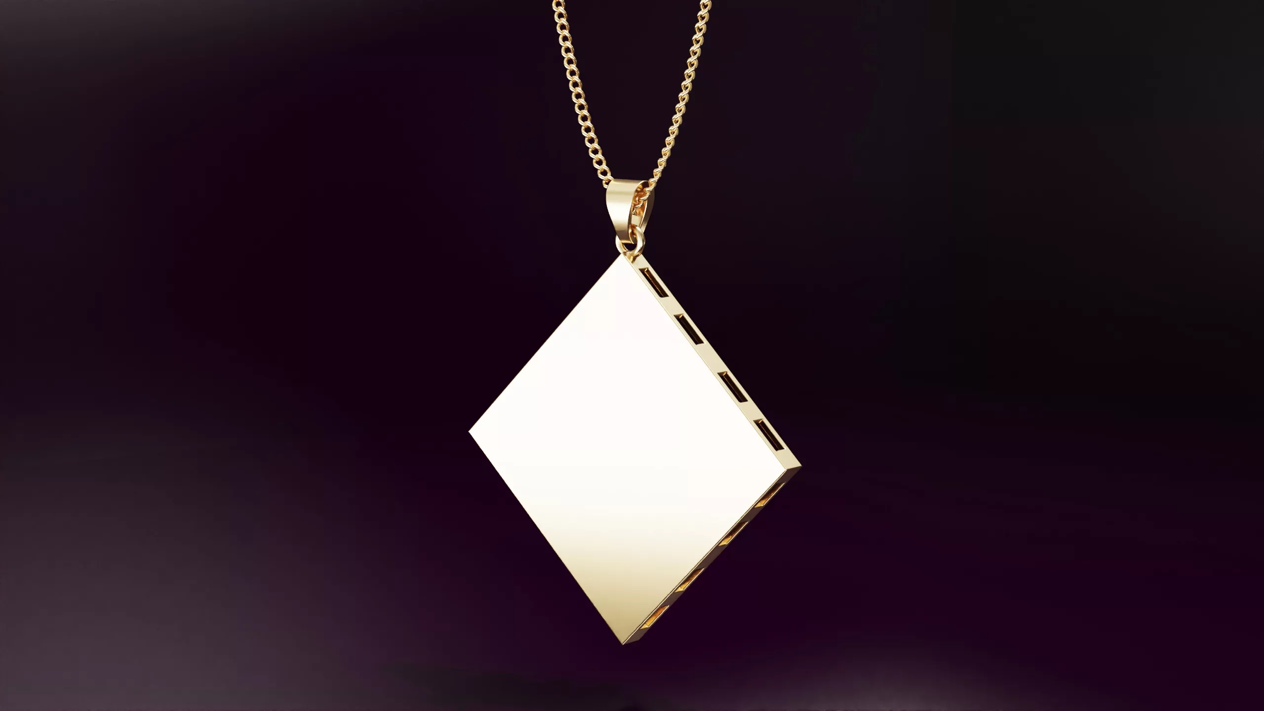 Rhombus pendant 30mm Free 3D print model