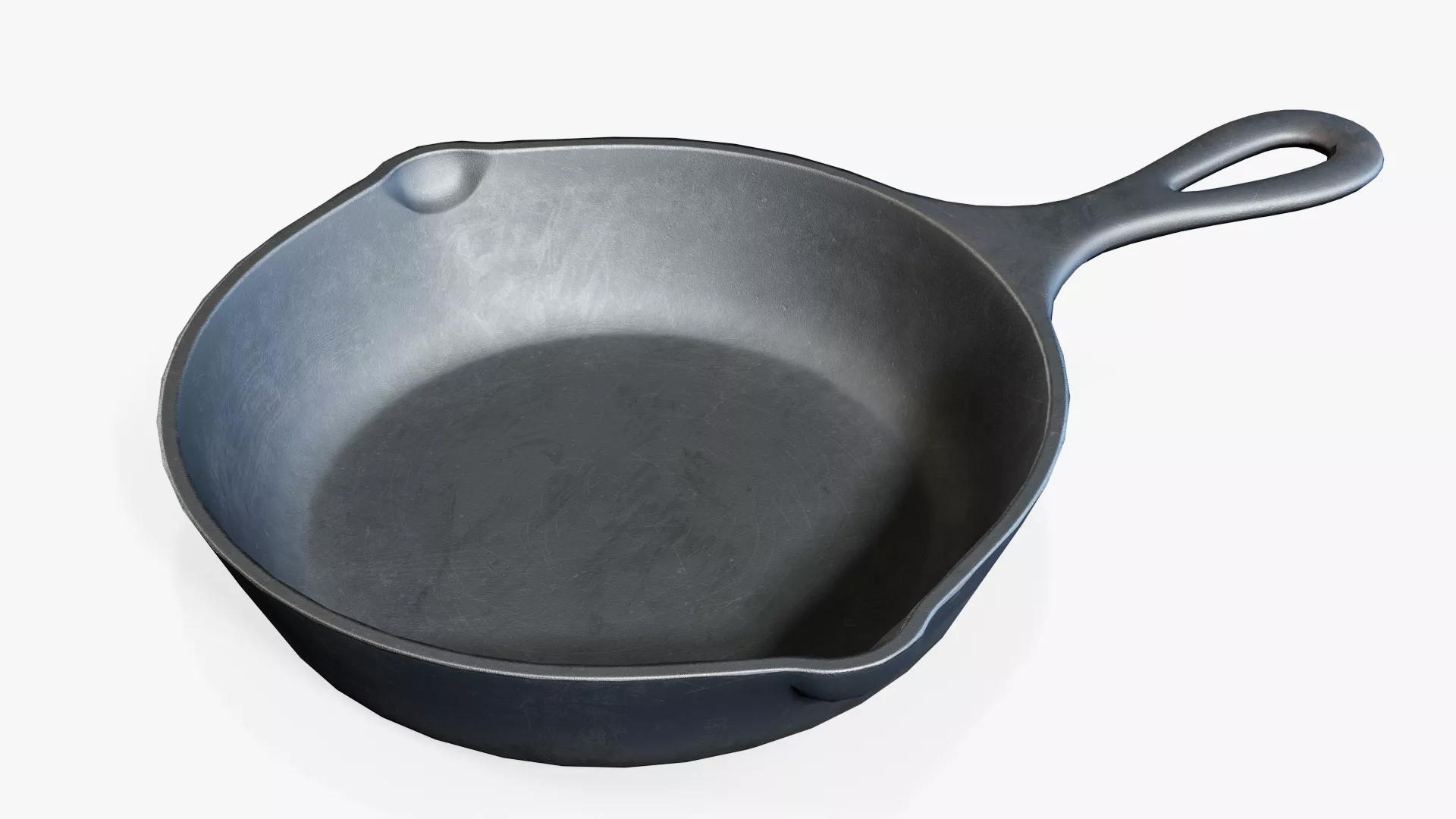 Skillet Cast Iron Low-poly 3D model
