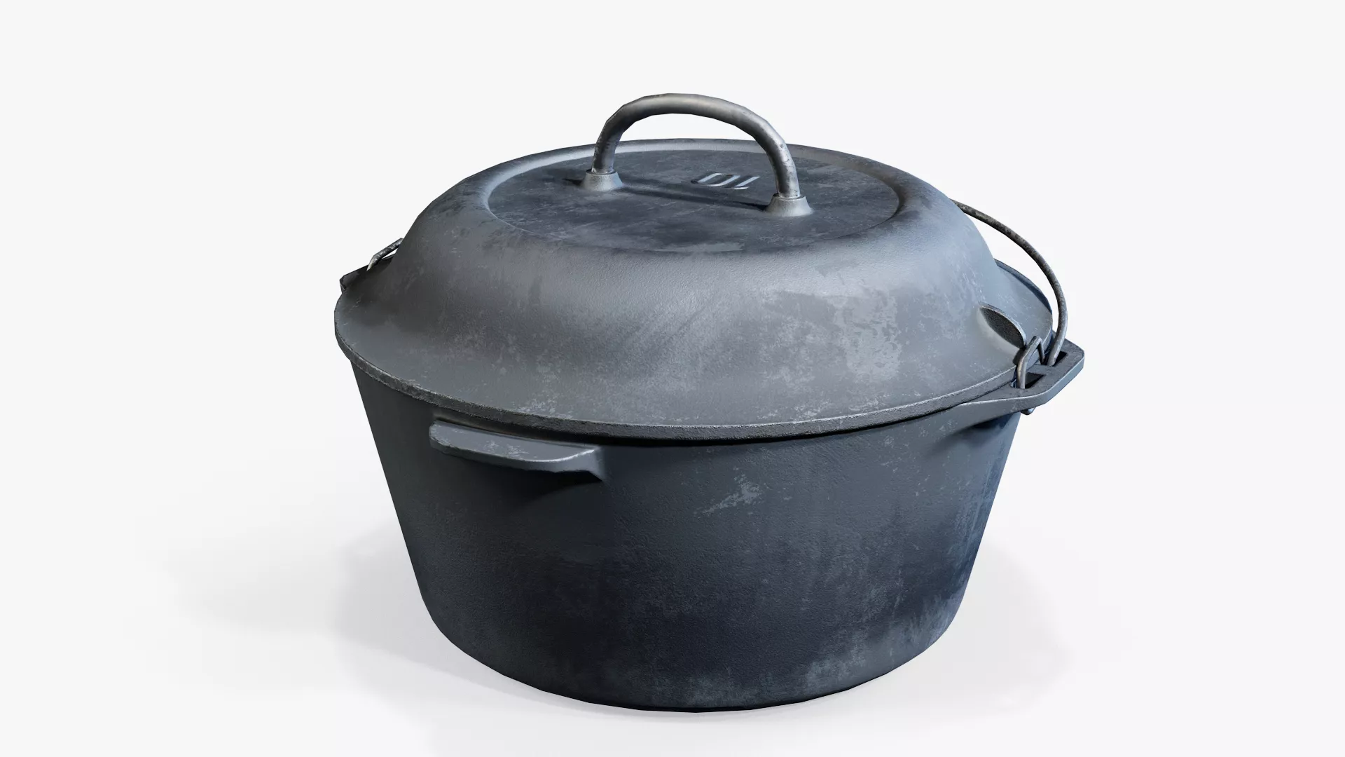 Cast Iron Pot Camp Low-poly 3D model