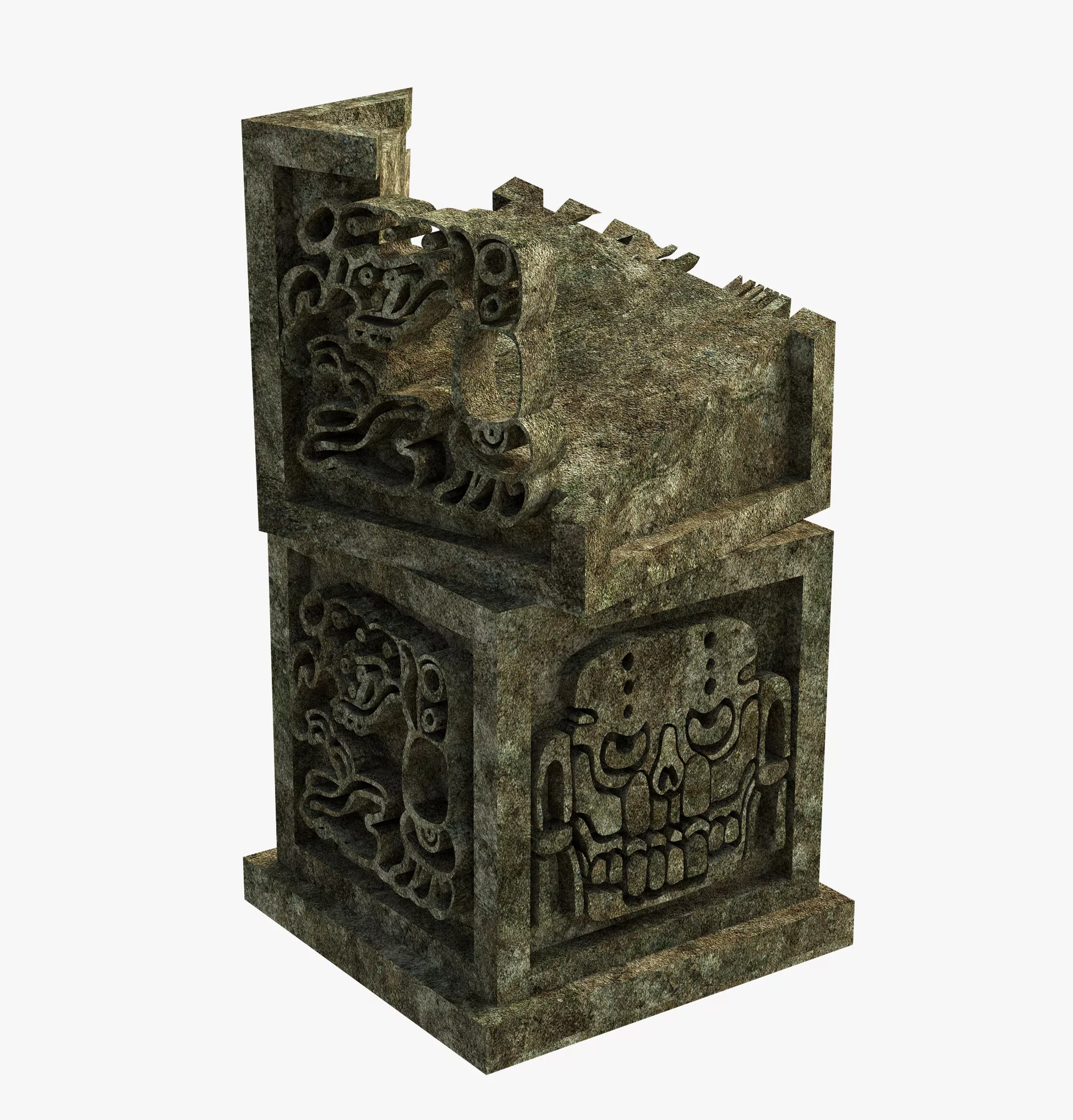 Ruin Aztec Pilar Free 3D model
