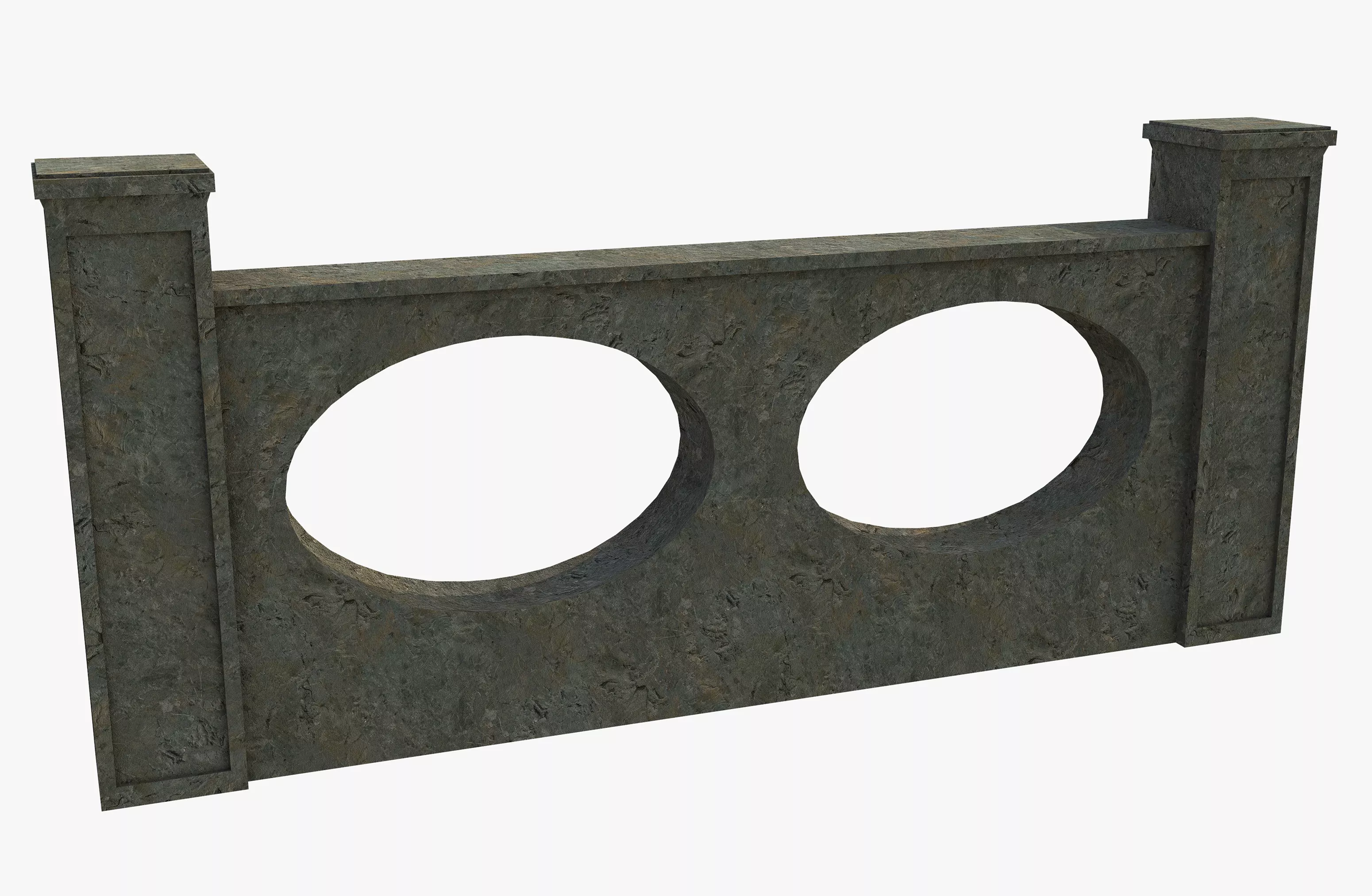 Classic Oval fence 2 Free 3D model