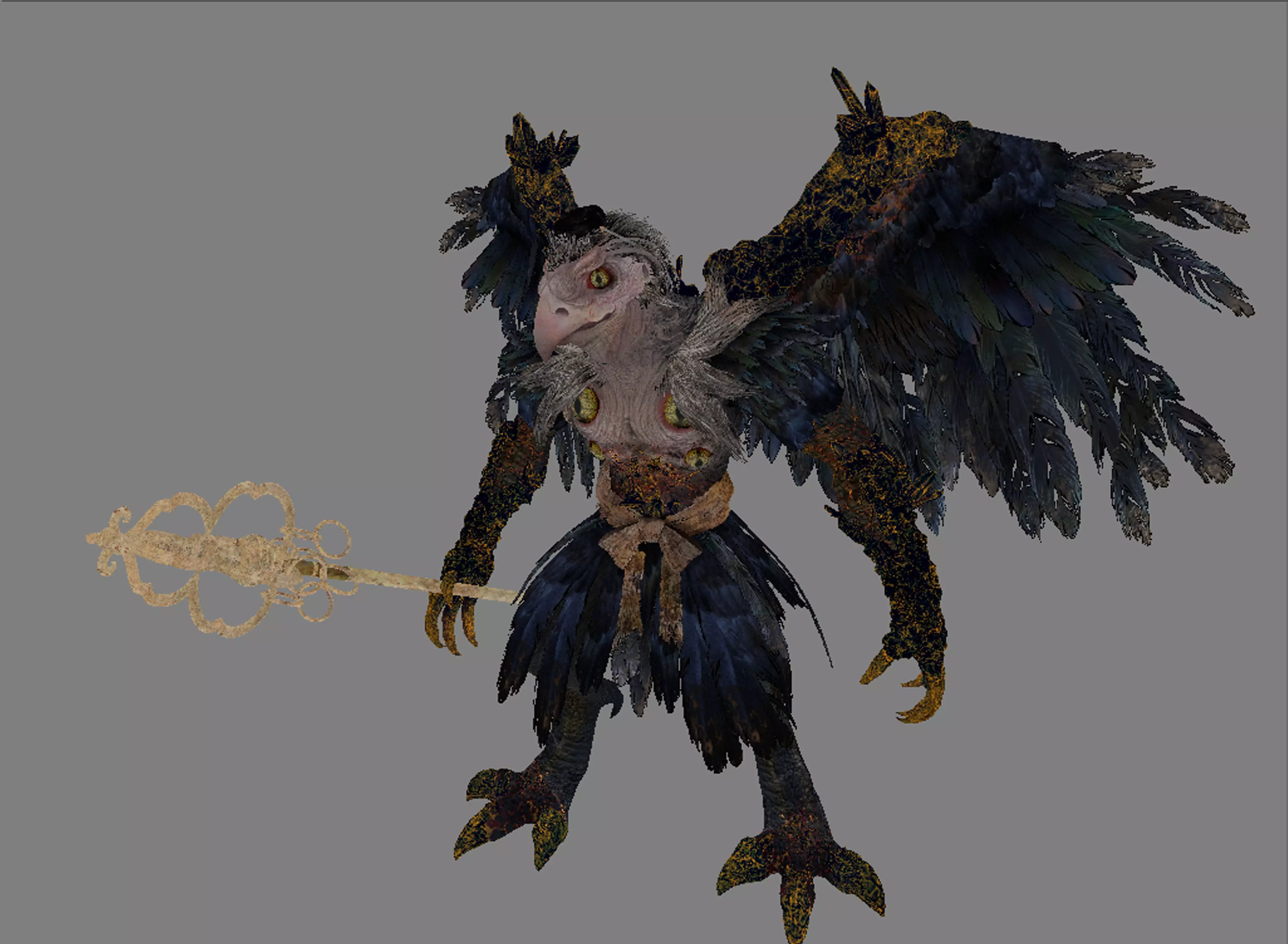 TENGU-Nioh bird 3D model_0