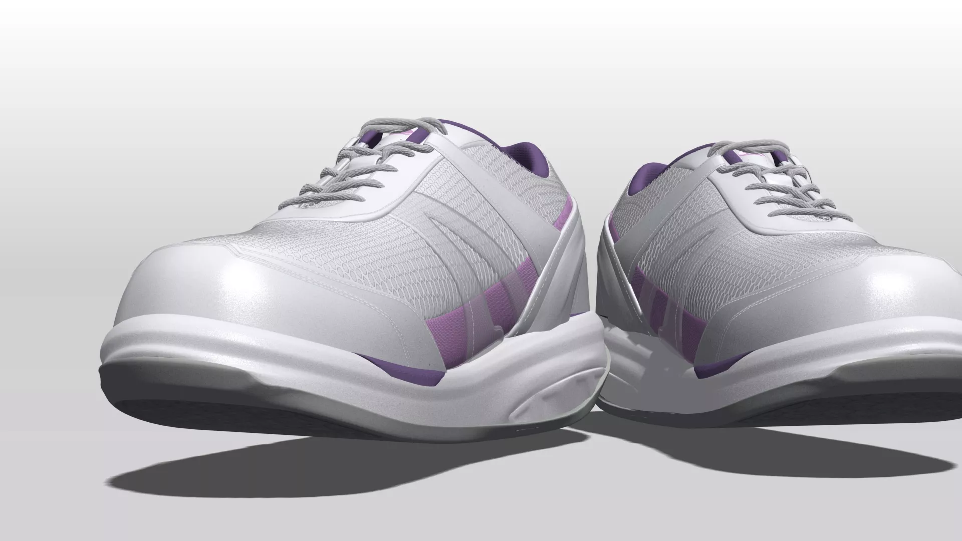 Purple Grey Sneaker 3D model