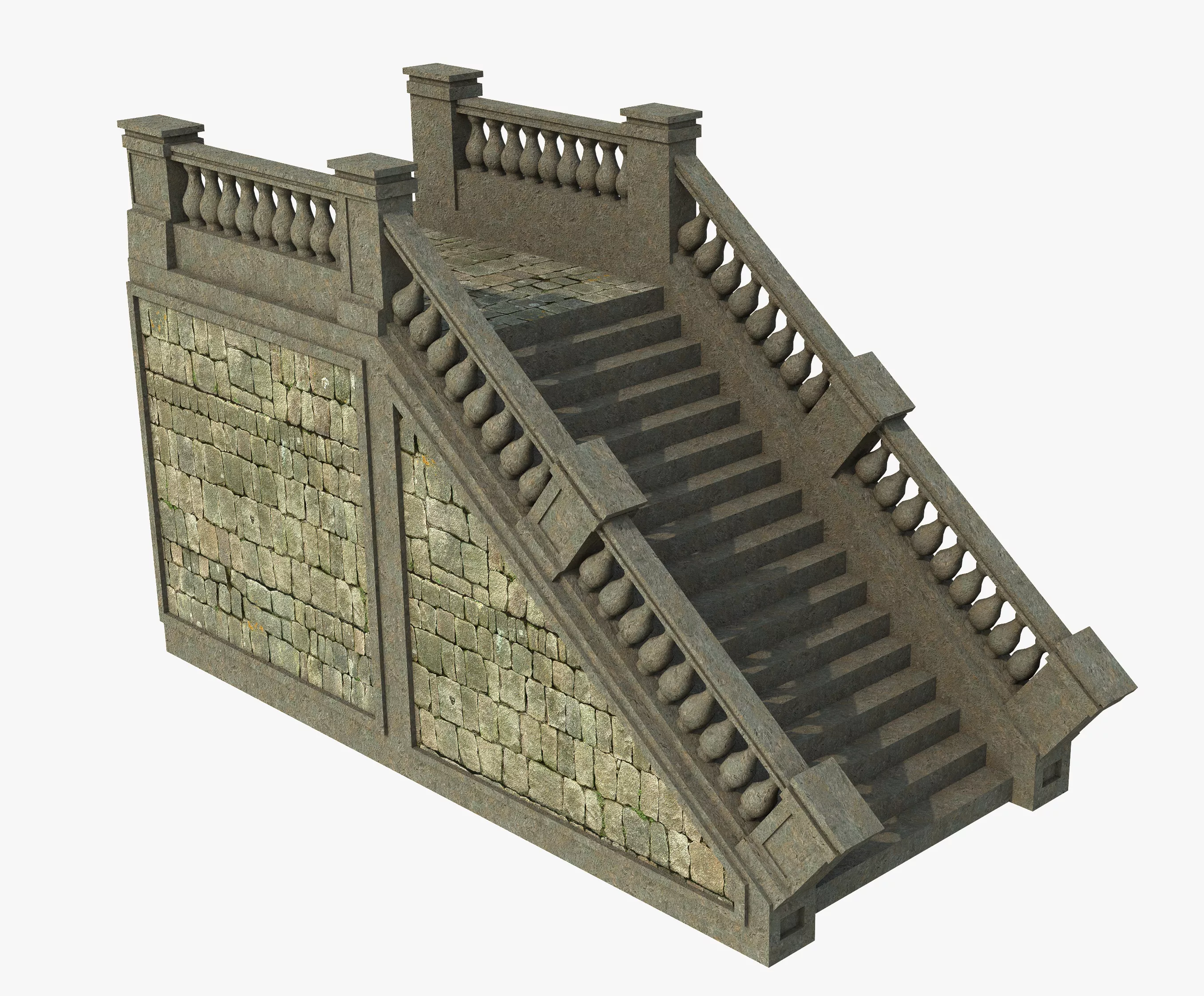 Medieval Stairs Free 3D model