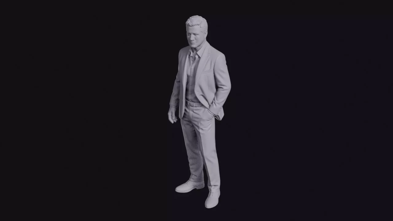 Detective in Plain Suit Figurine 3D print model