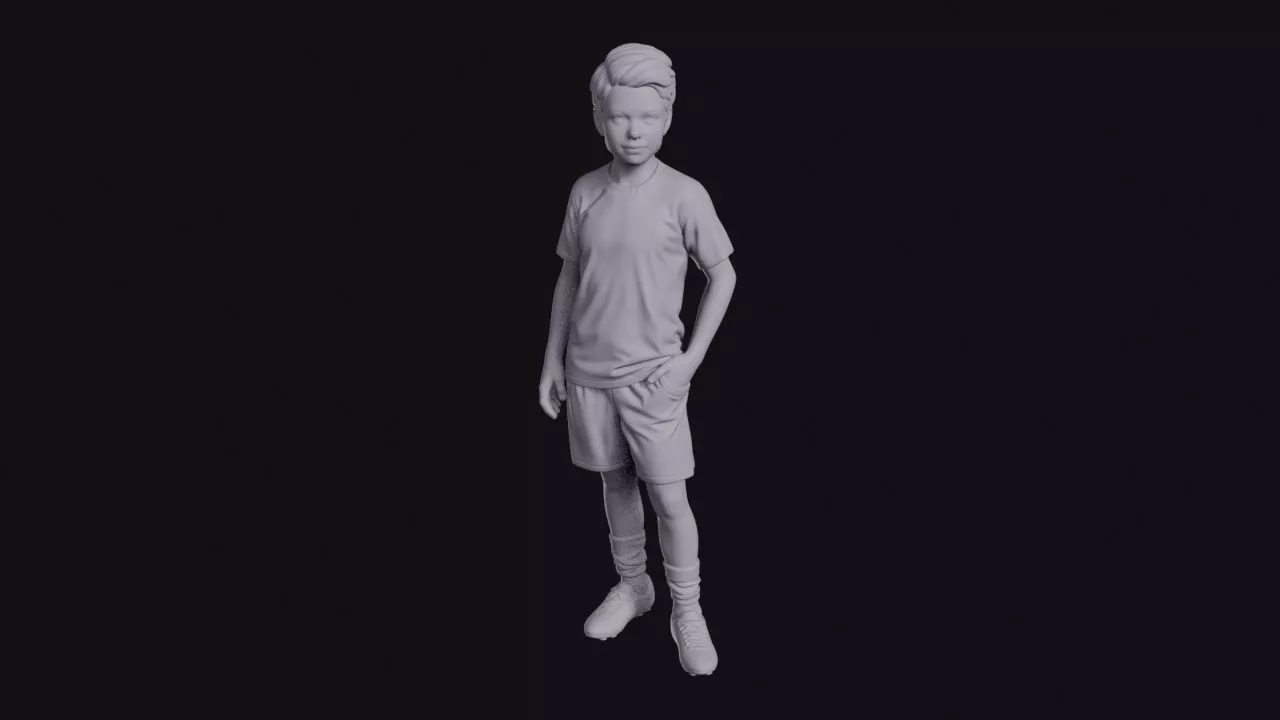 Boy in Football Kit Figurine 3D print model