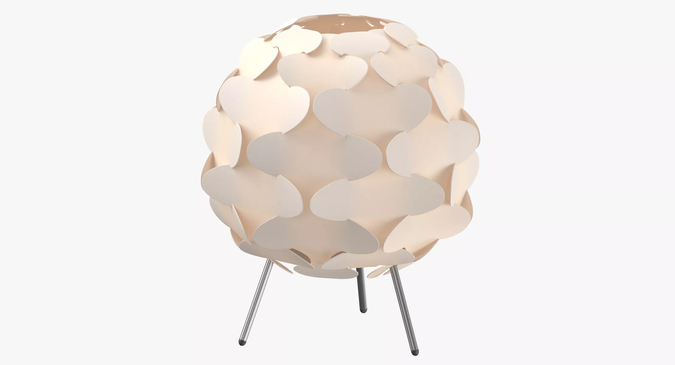 Scandinavian Table Light - On 3D model