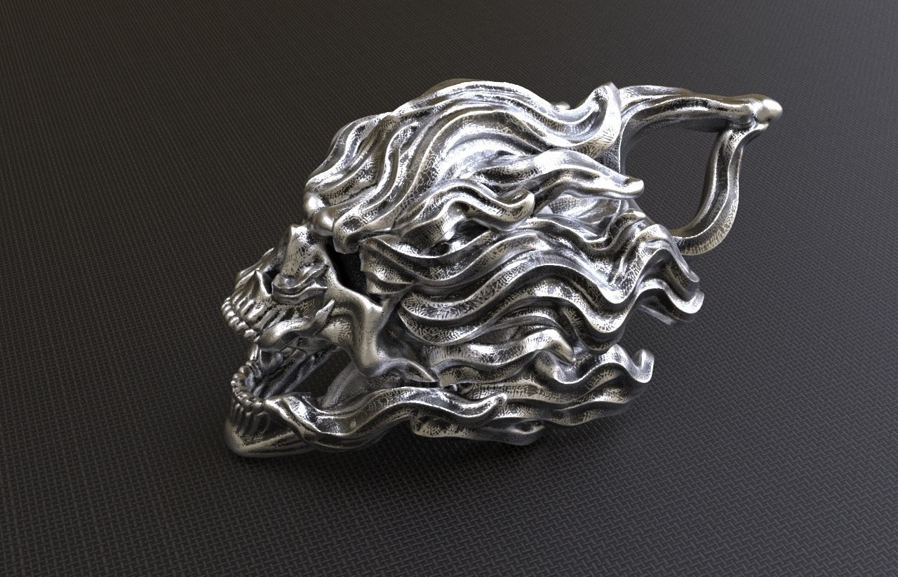 3d Printable Skull Pendant  3D print model_1