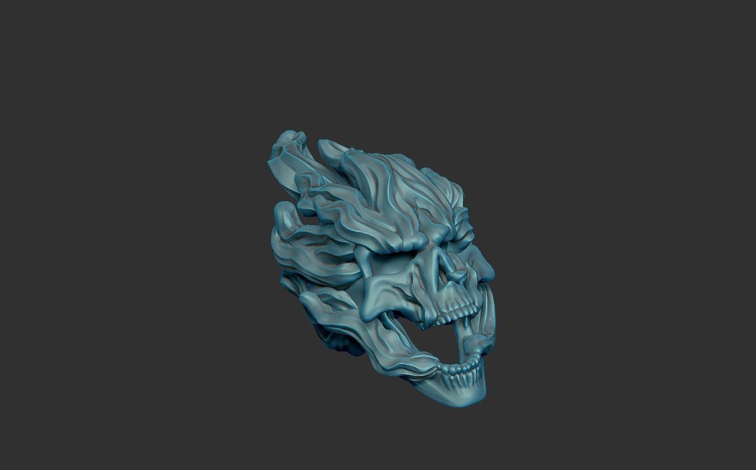3d Printable Skull Pendant  3D print model_3