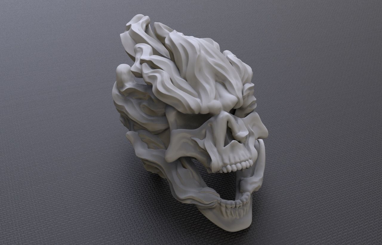 3d Printable Skull Pendant  3D print model_2