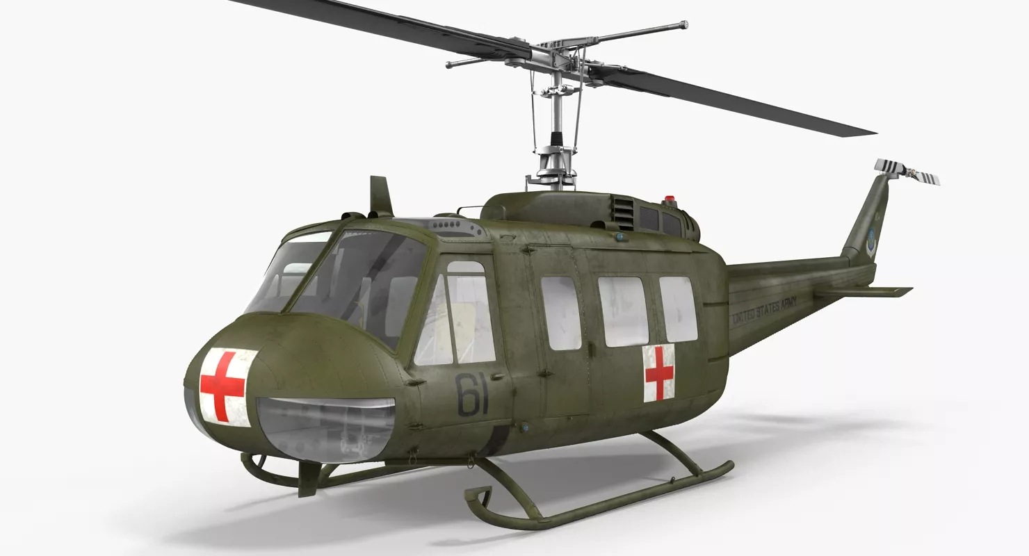 Bell UH 1 Iroquois MedEvac 3D model