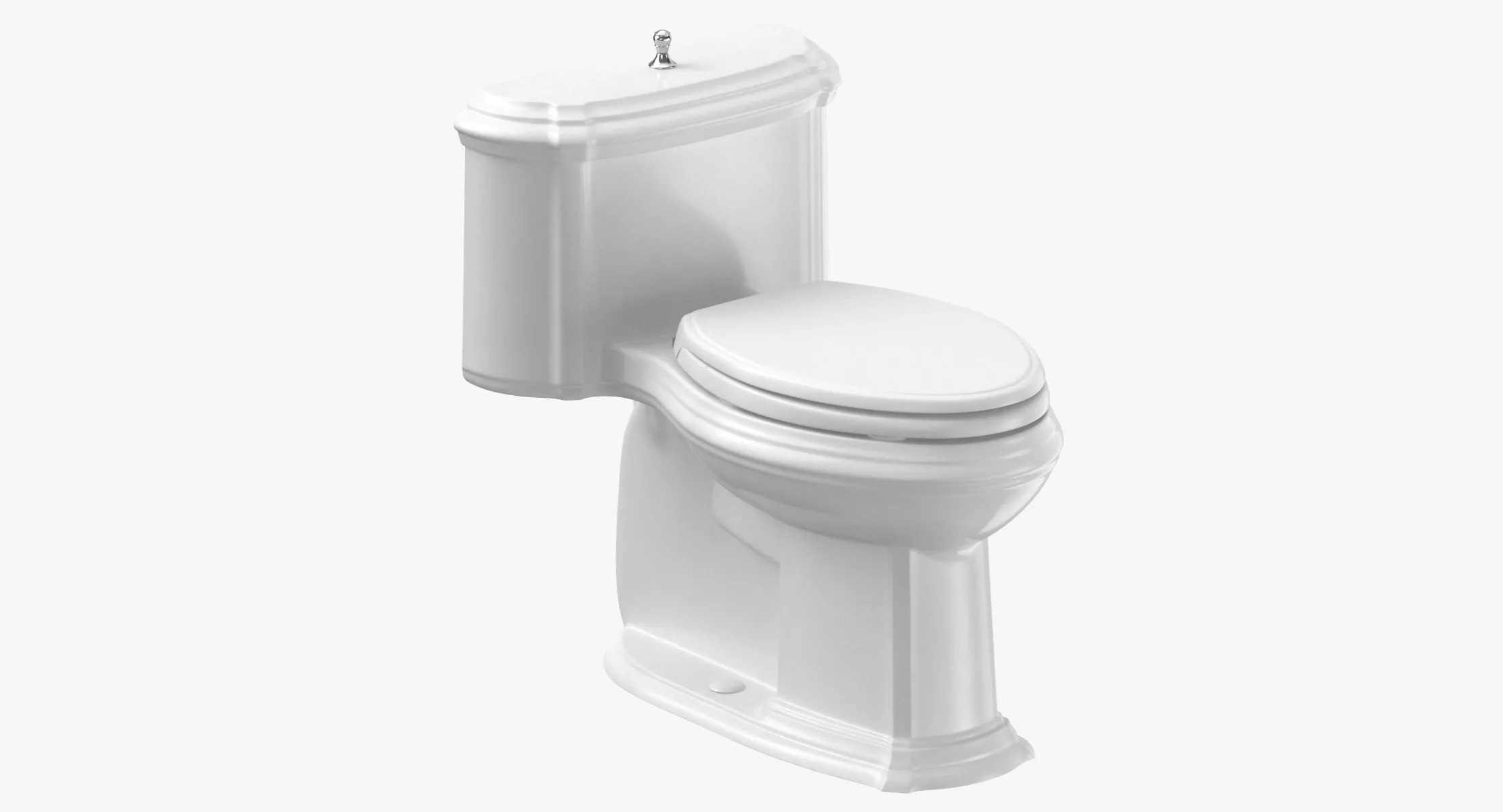 Classical Toilet Closed 3D model