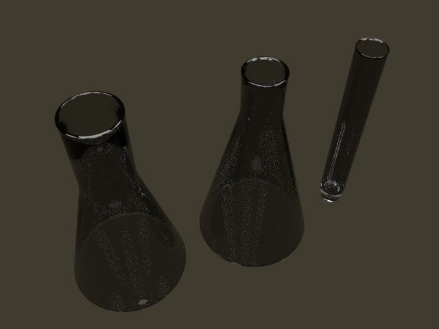 Medical flasks Free 3D model