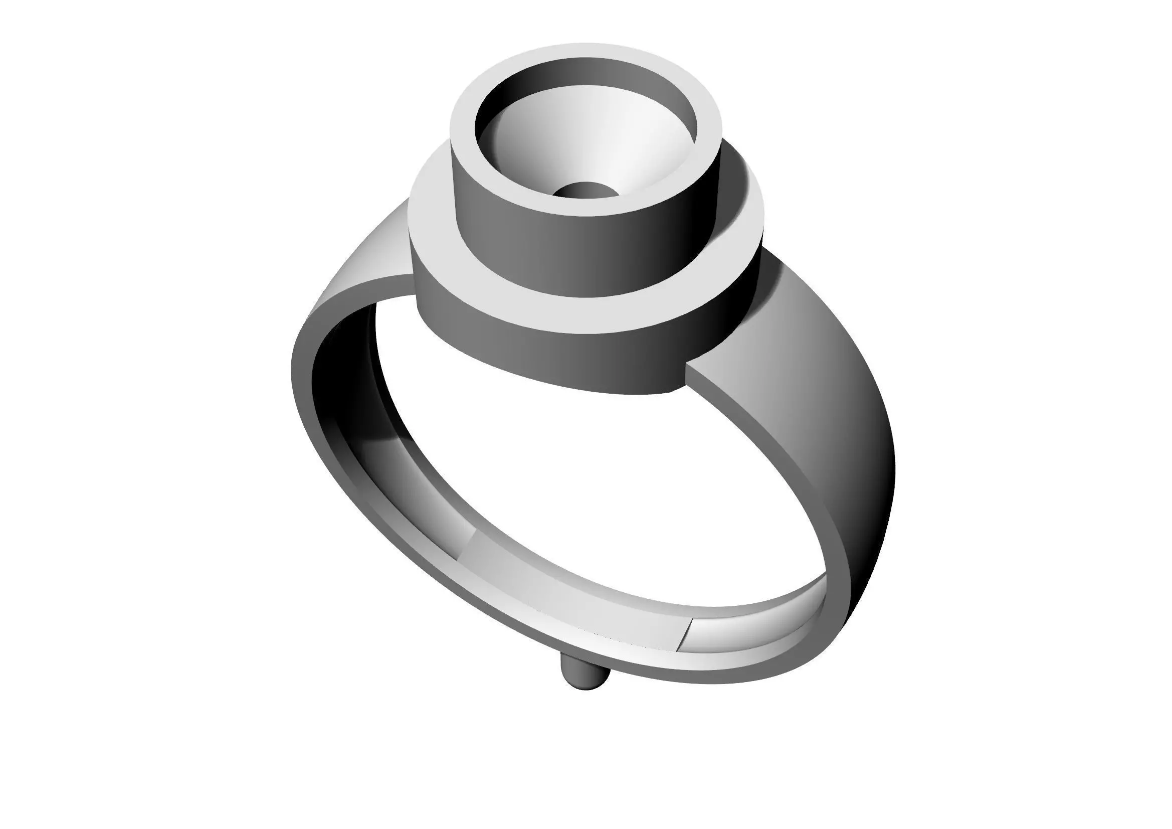 An 07 ring with hole in middle 3D print model_0