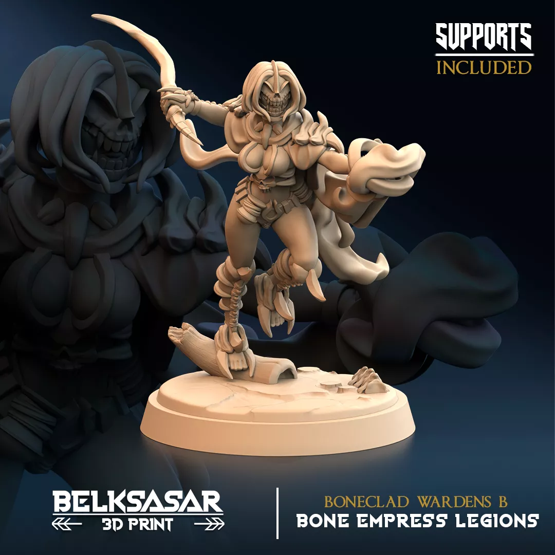 Undead Female Warriors - Boneclad Wardens B 3D print model
