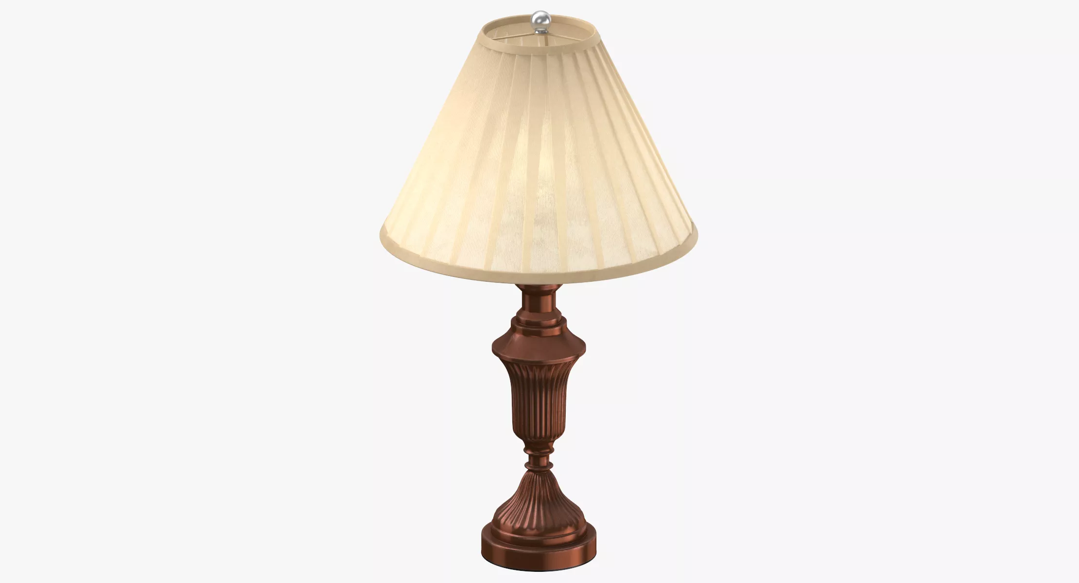 Console Table Decor Set 02 Lamp On 3D model