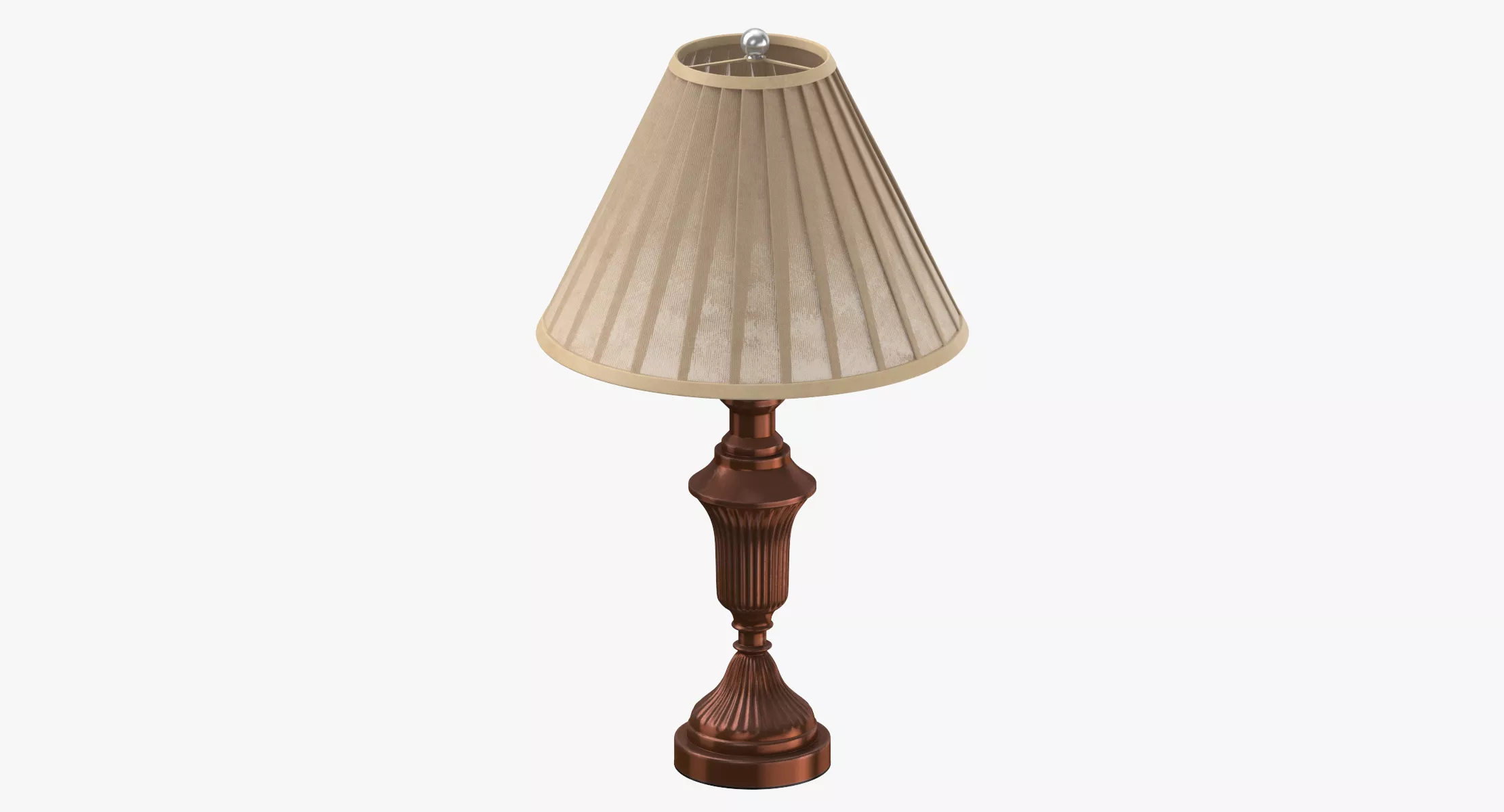 Console Table Decor Set 02 Lamp Off 3D model