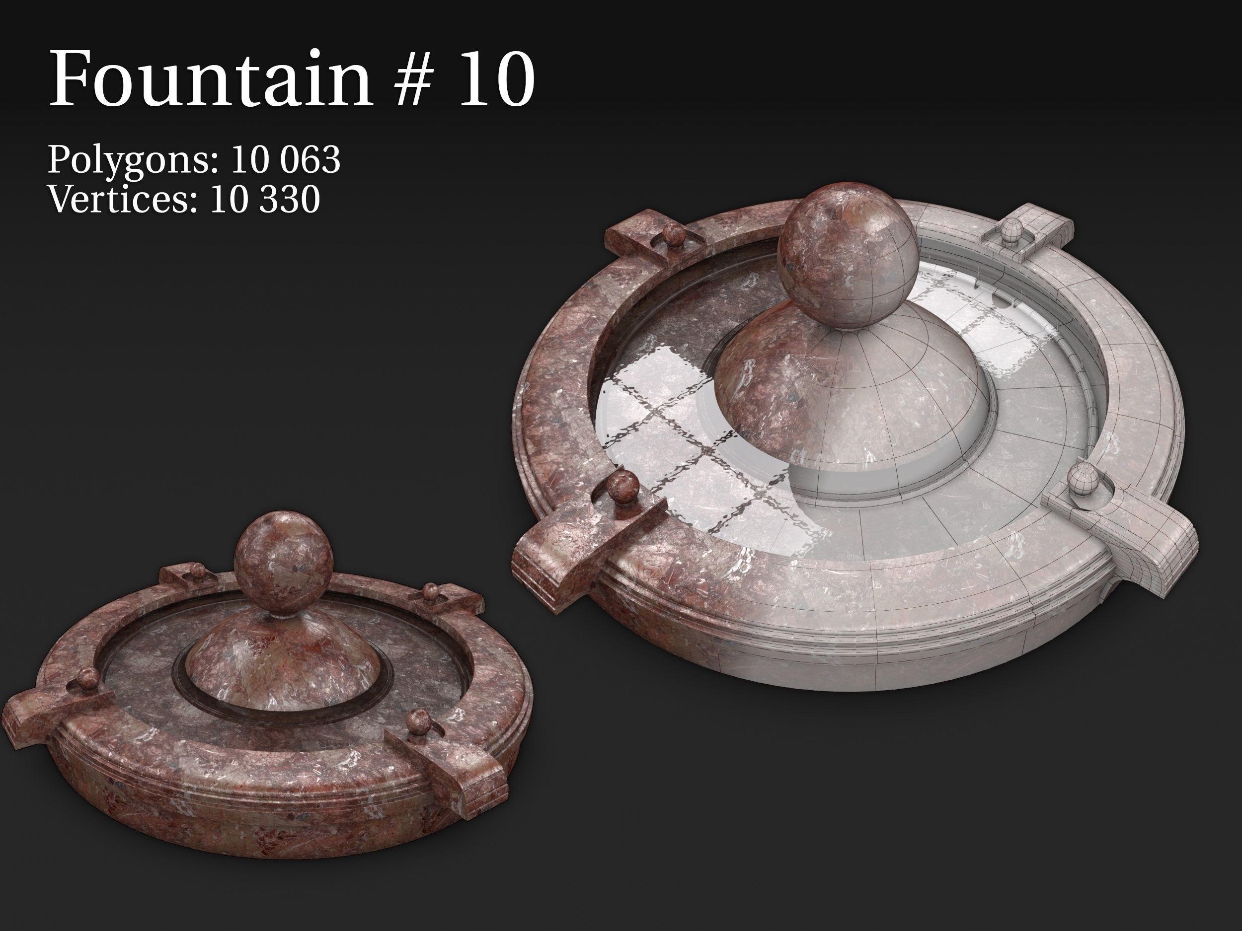 Fountain pack 13 in 1 3D model_10