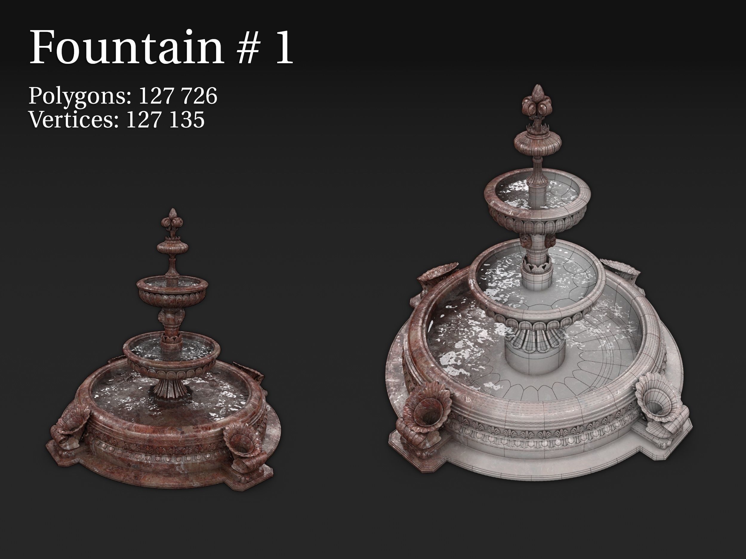 Fountain pack 13 in 1 3D model_1