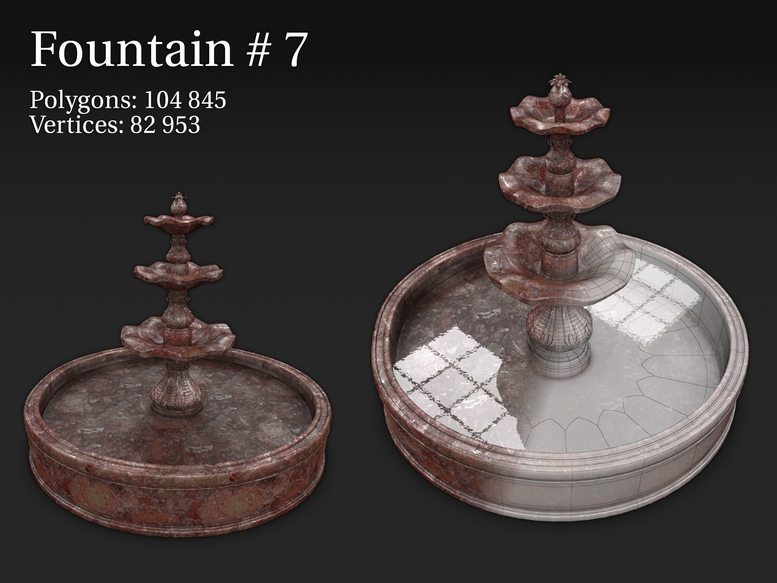 Fountain pack 13 in 1 3D model_7