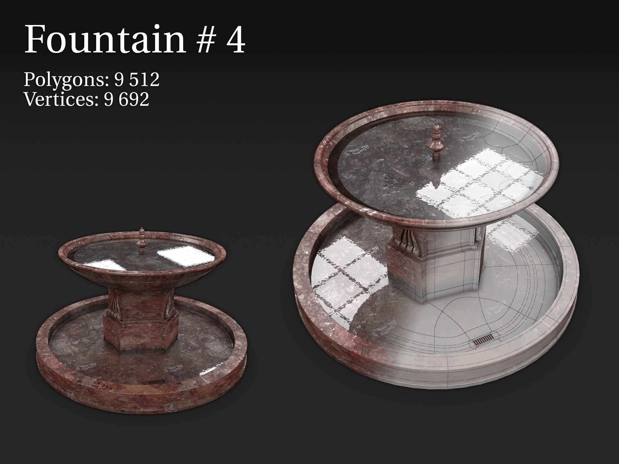 Fountain pack 13 in 1 3D model_4