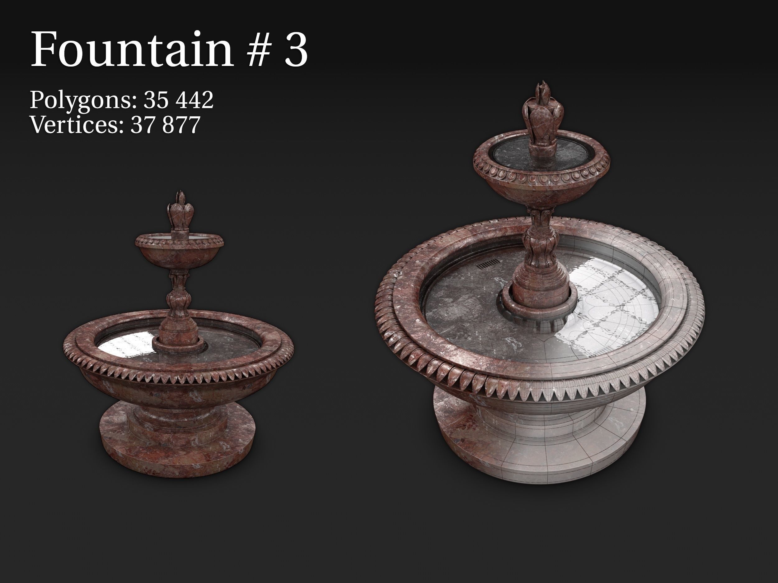Fountain pack 13 in 1 3D model_3