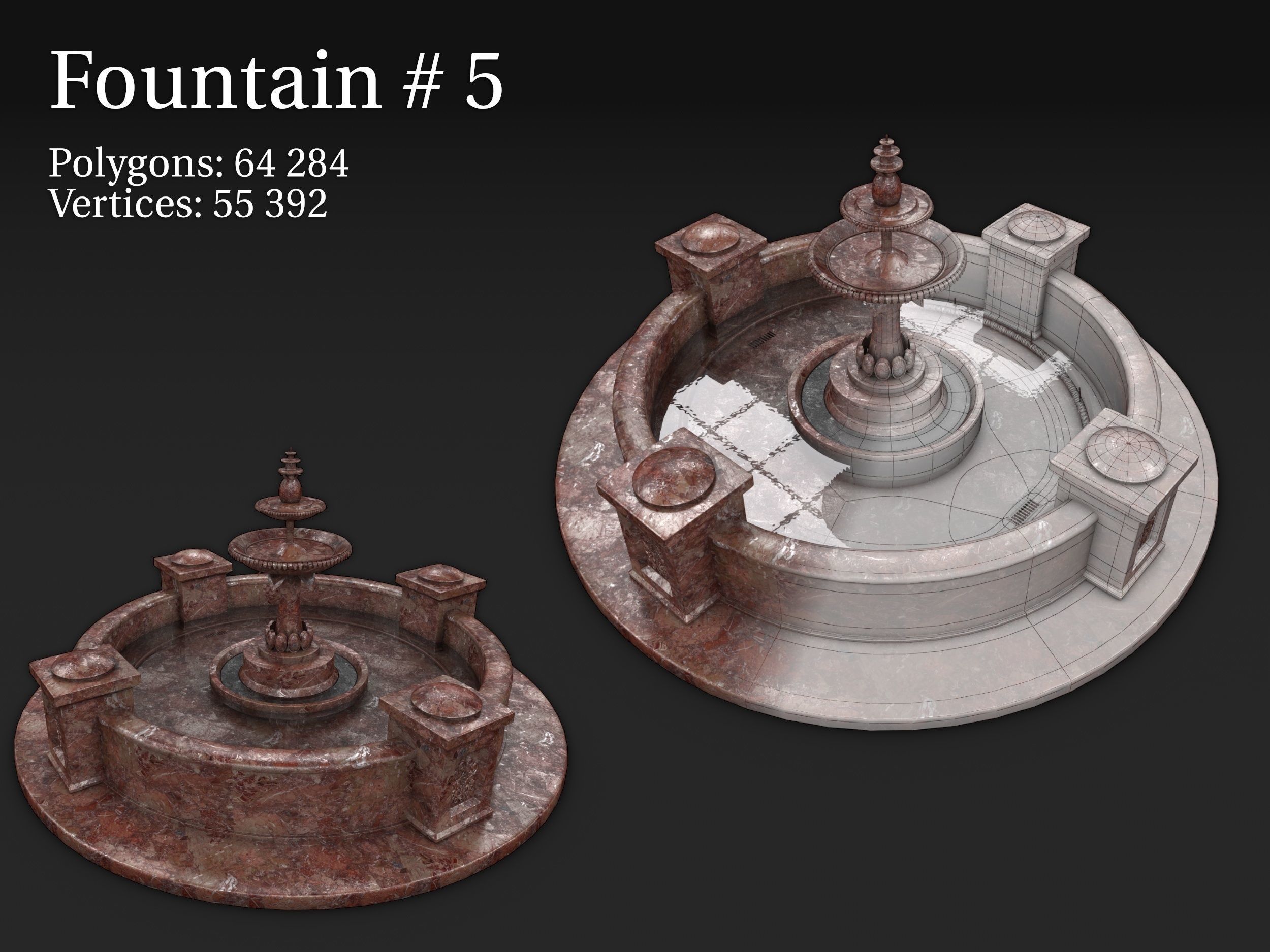 Fountain pack 13 in 1 3D model_5