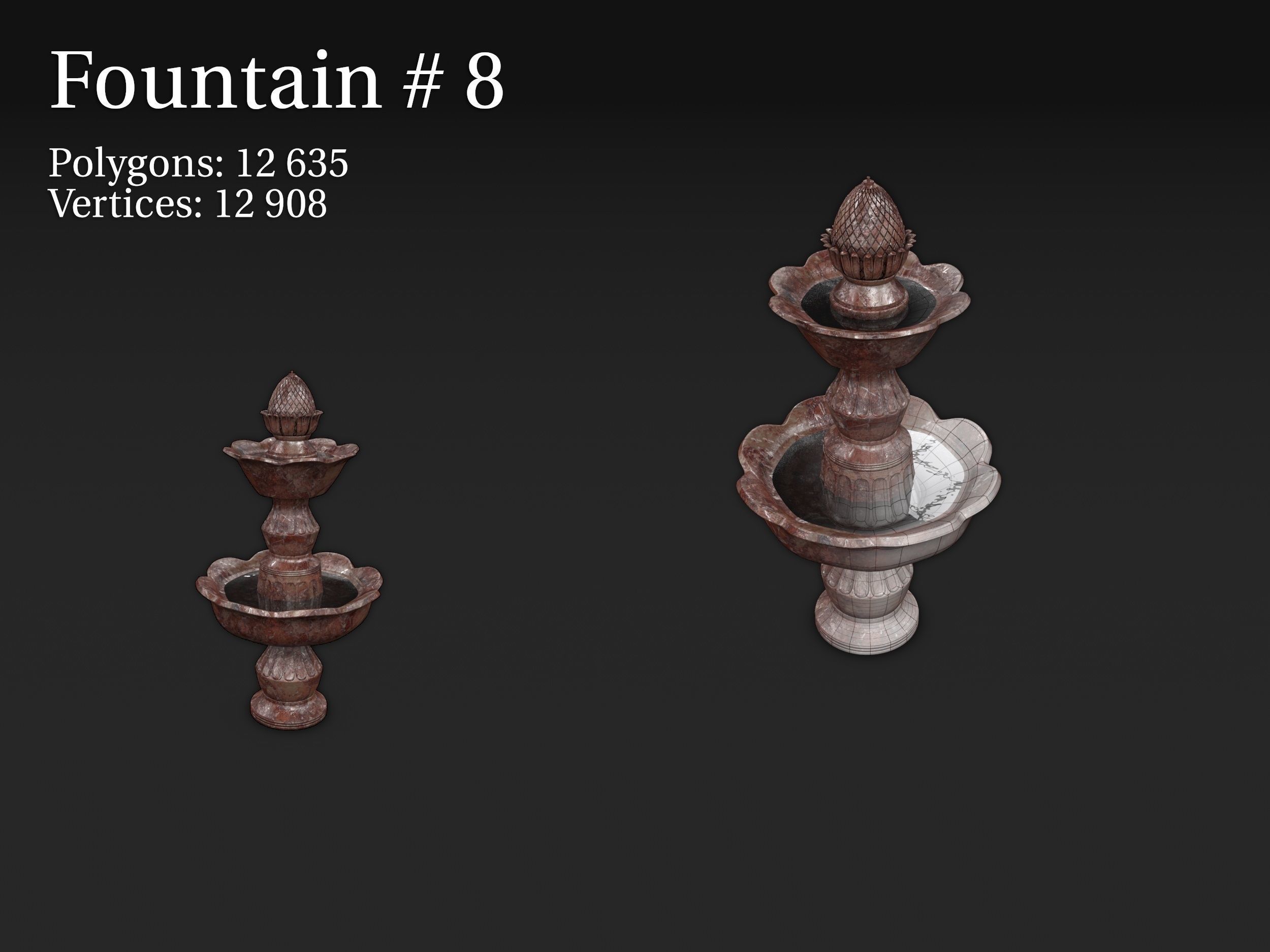 Fountain pack 13 in 1 3D model_8