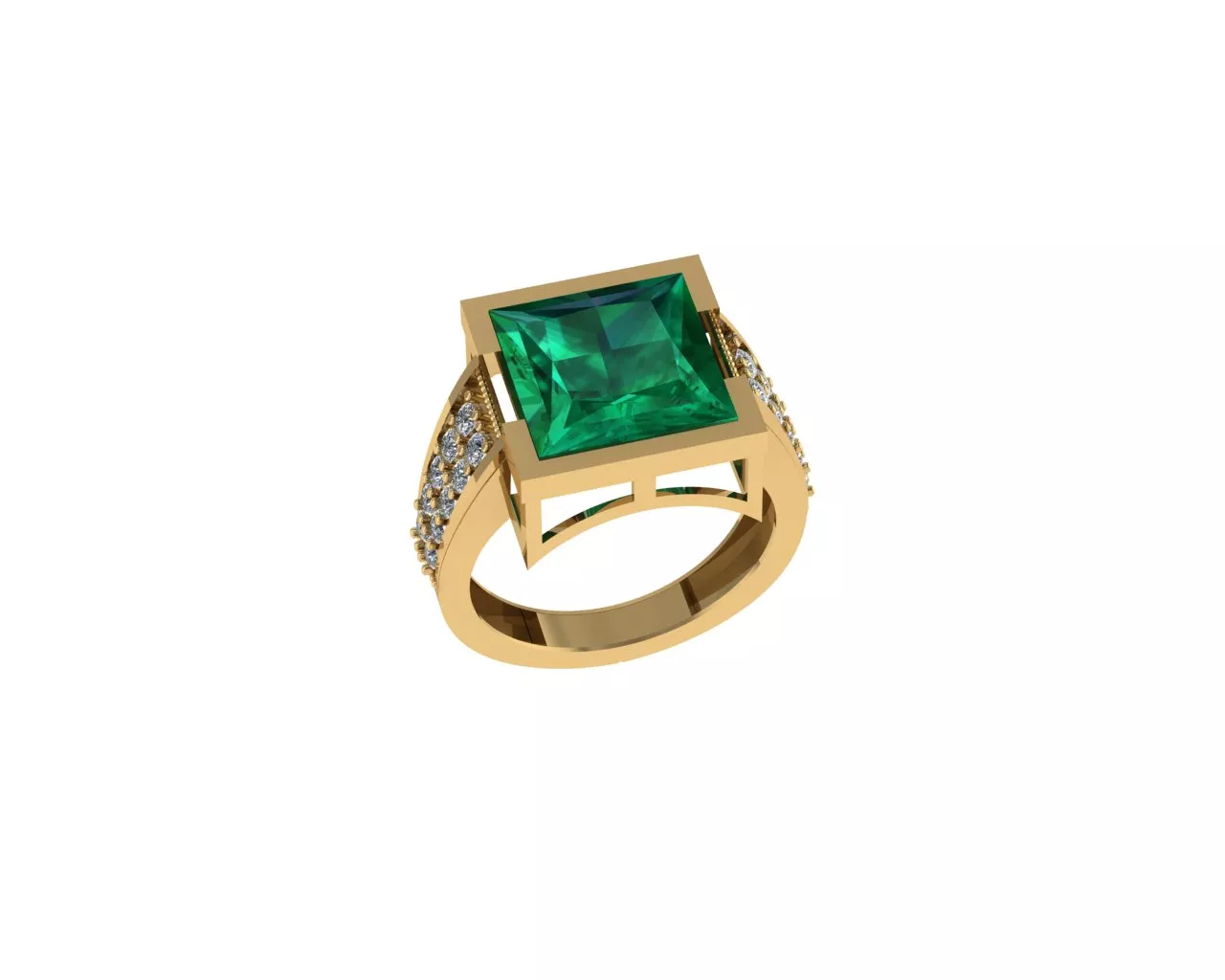 Luxury Gold Mens Rings 3D print model