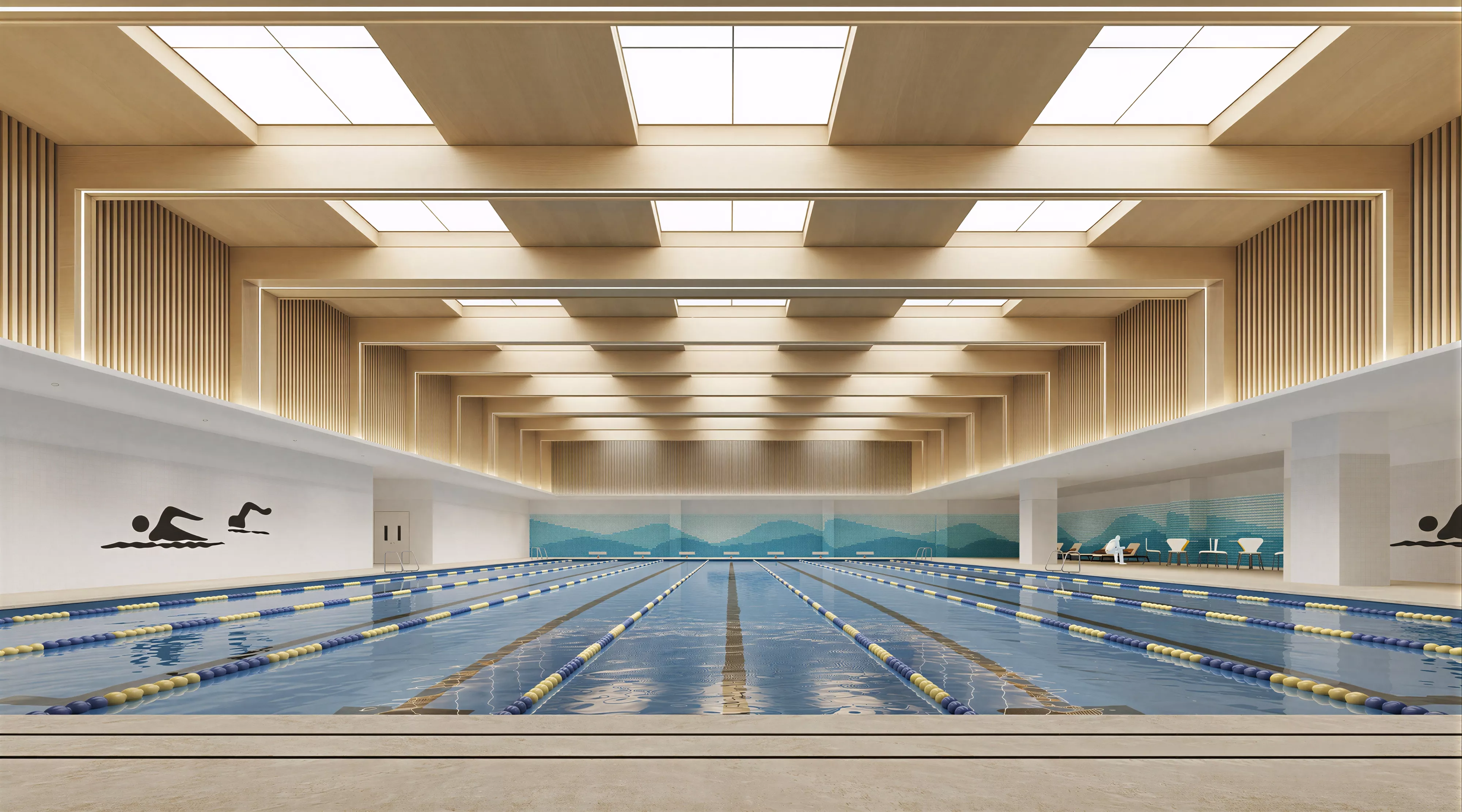 Modern Indoor Swimming Pool 3D Model 3D model