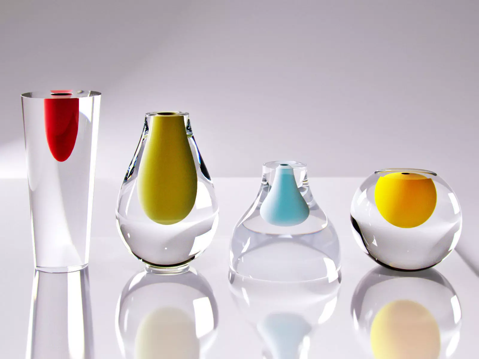 Contour vase and bowl Free 3D model_1