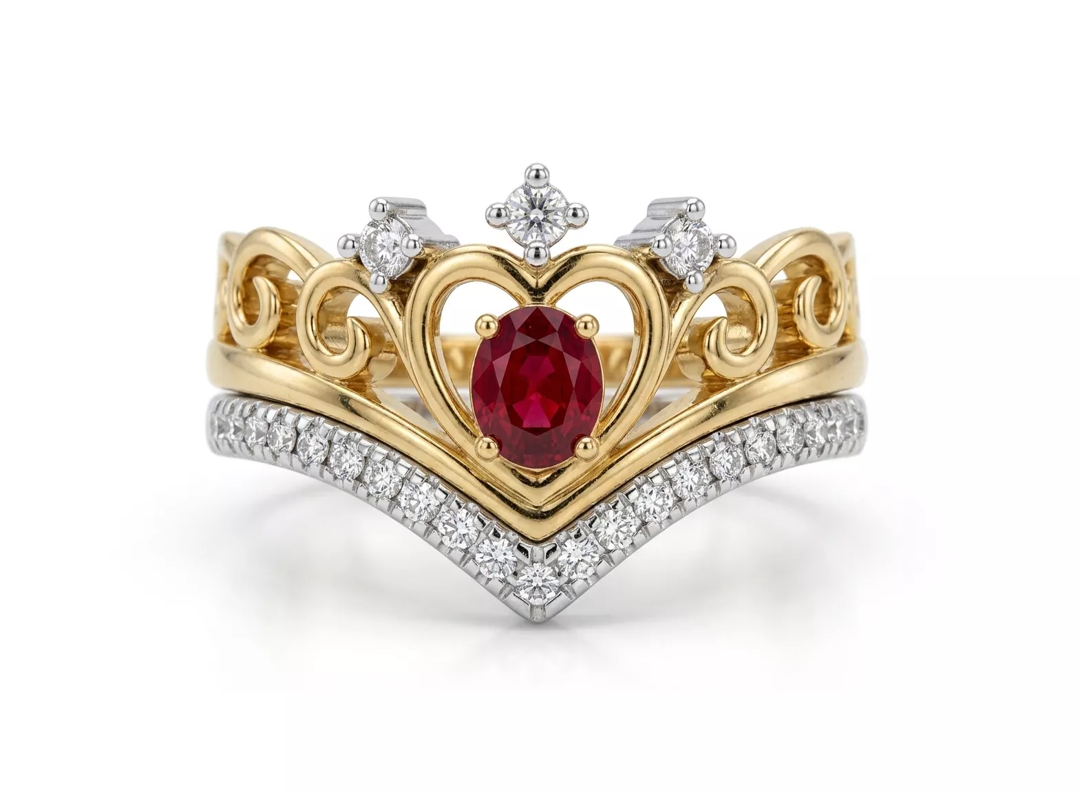 Luxury Red Gemstone Ring 3D print model