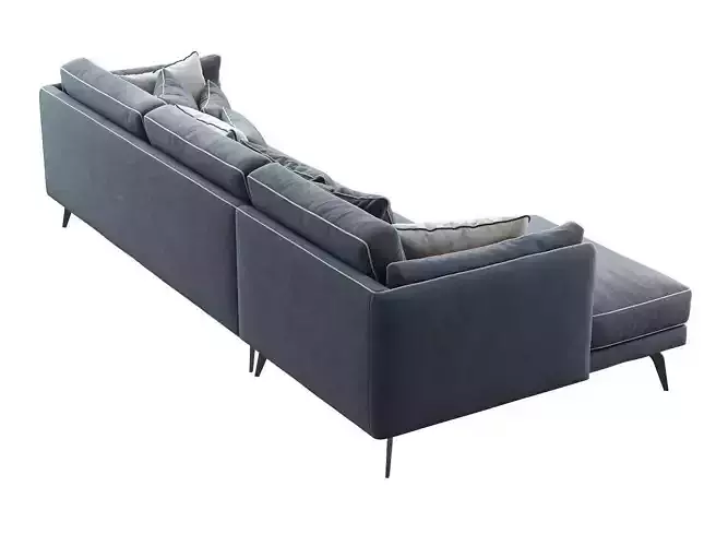 Milton velvet sectional sofa