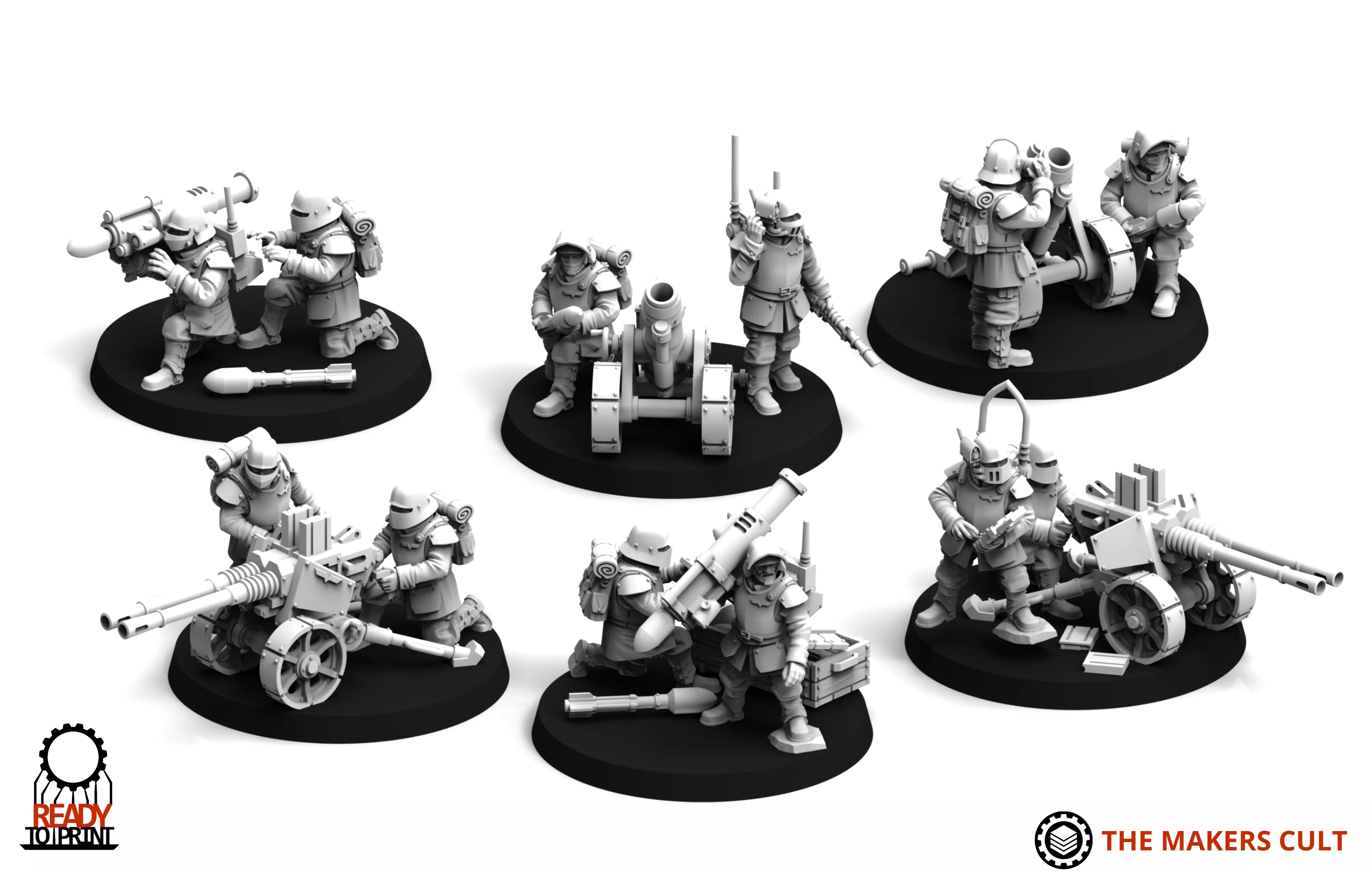 Feudal Guard - Heavy Weapons Set 2 3D print model