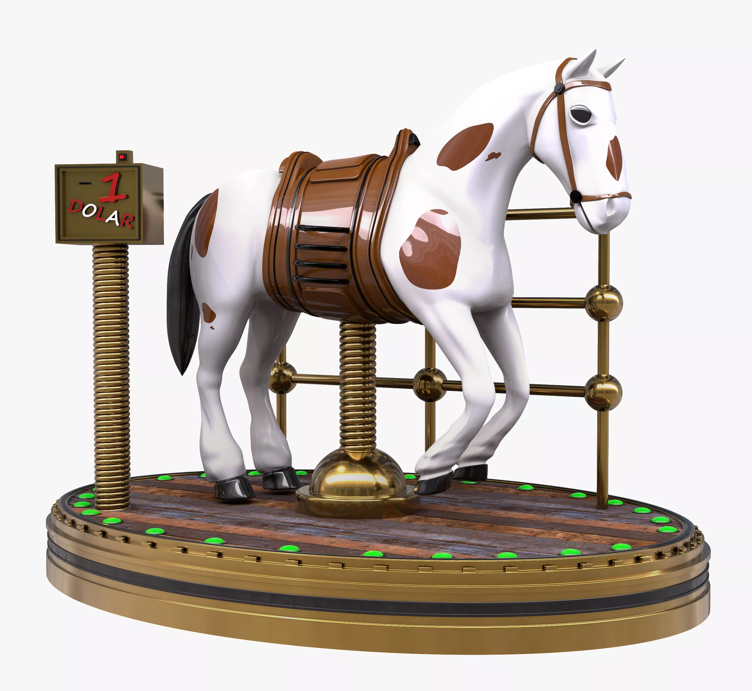 Pony Kiddie ride 3D model