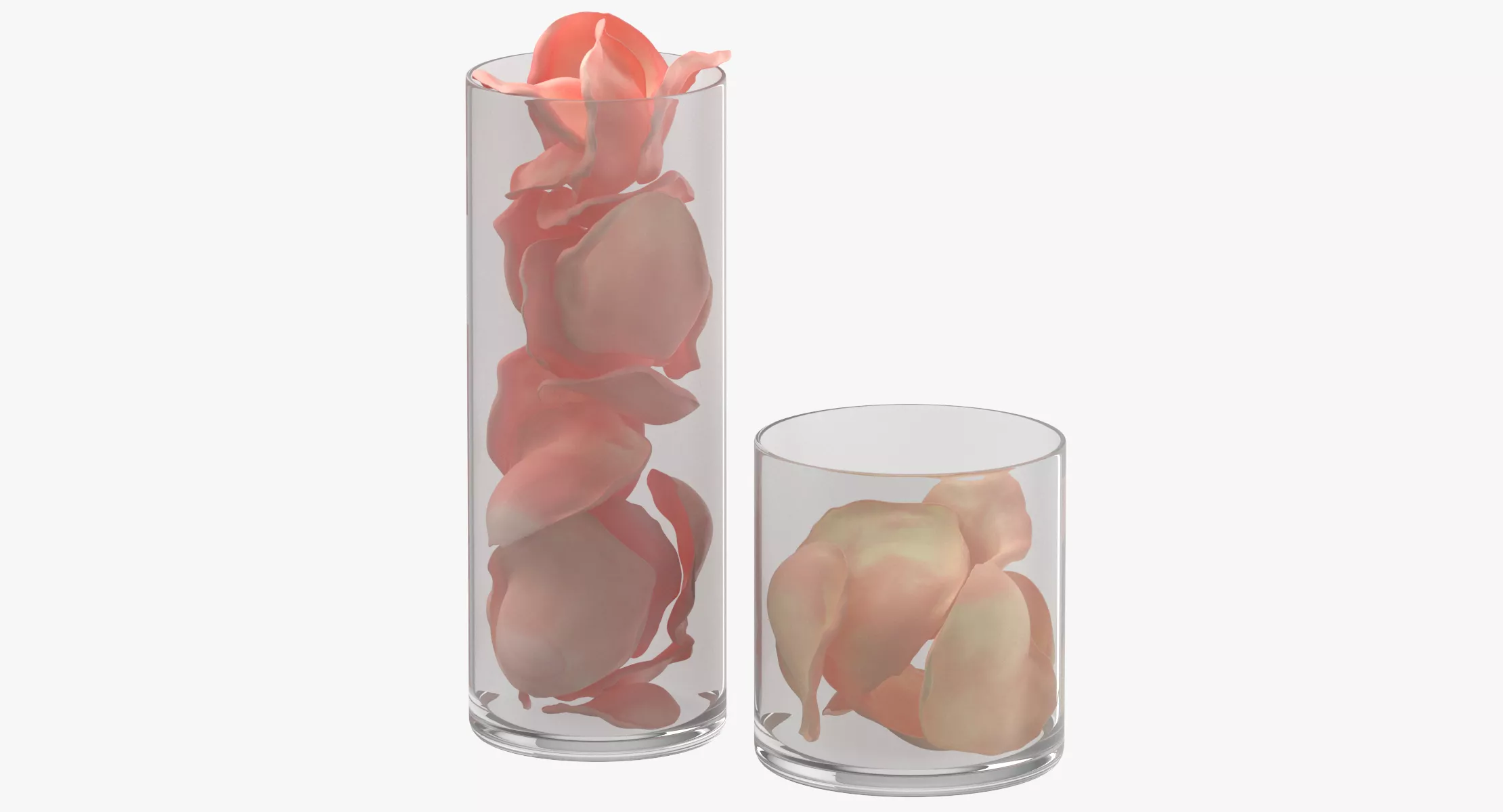 Rose Petals Glass Holders 3D model