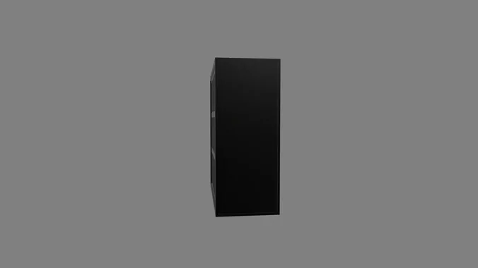 Stylized Low Poly Stealth Desktop Gaming PC Tower Prop