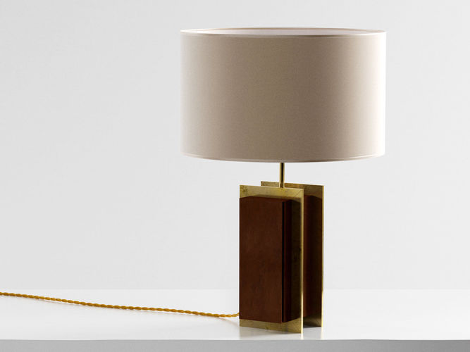 Brass Strapped Table Lamp 3D model