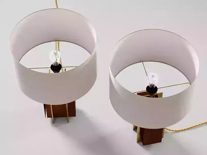 Brass Strapped Table Lamp