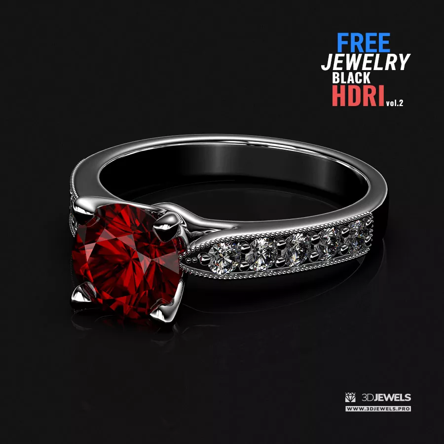 Free Black Jewelry HDRI Map for Rendering Free 3D model